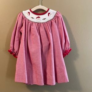 Girls Christmas dress with bloomers